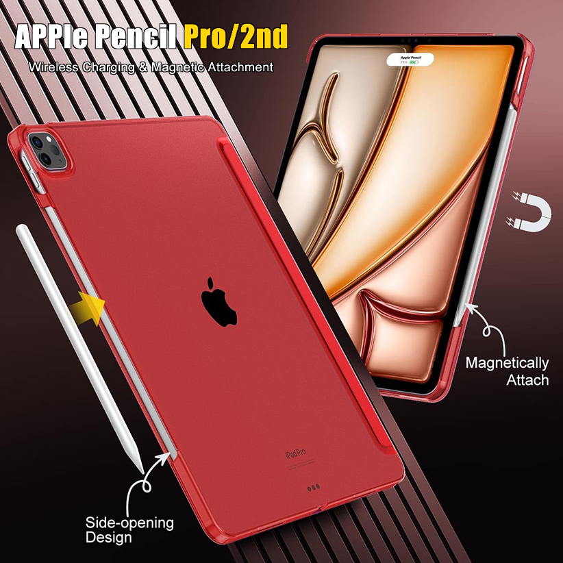 Slim Stand Hard PC Translucent Back Shell for iPad Air 11” 2024